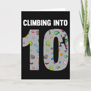 Carte Grimpeur d'escalade pour 10e anniversaire de 10 an