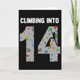 Carte Grimpeur d'escalade pour 14e anniversaire 14 ans g