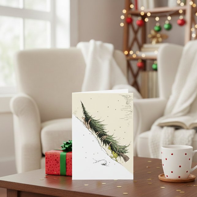 Carte Grinch et Max rendent le sapin de Noël (Créateur téléchargé)