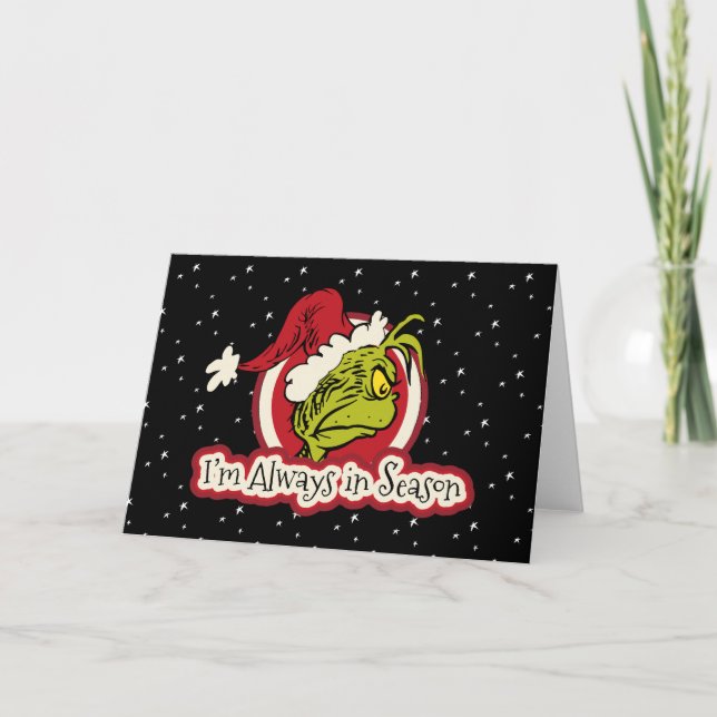 Carte Grinch | Je suis toujours en saison (Devant)
