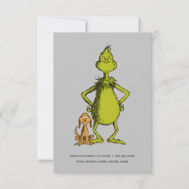 Carte Grinch | Max & Grinch posture (Devant)