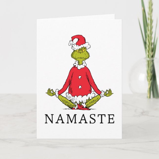 Carte Grinch | Namaste Père Noël (Devant)