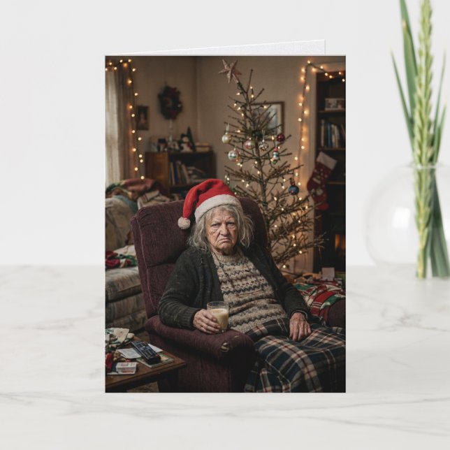 Carte Grincheuse Noël Sarcastique (Devant)
