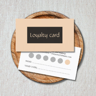 Carte grise crème élégante simple de fidélité de