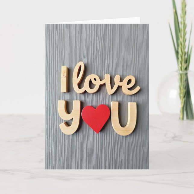Carte grise Je t'aime (Devant)