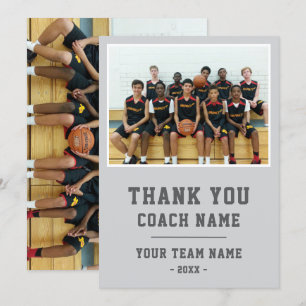 Carte grise Merci Coach Nom de l'équipe Photo