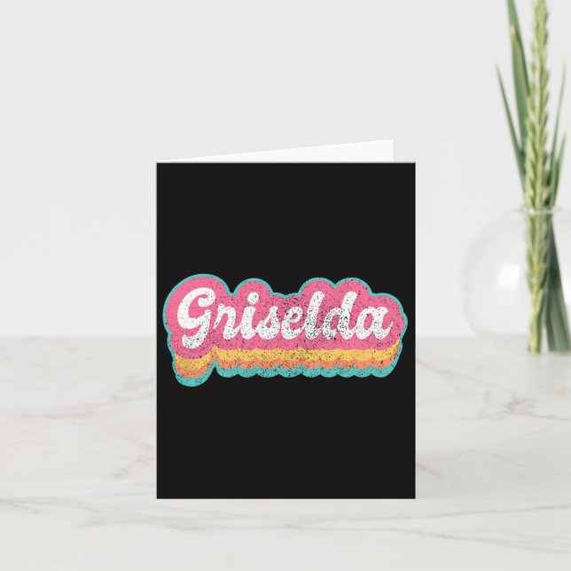 Carte Griselda Prénom Fille Vintage 70s 80s Personnalisé (Devant)