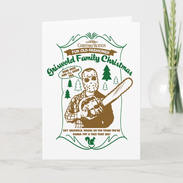 Carte Griswold Family Noël Tronçonneuse Graphique (Devant)