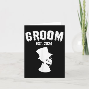 Carte Groom Bride 2024 Couples de squelette Mariage corr