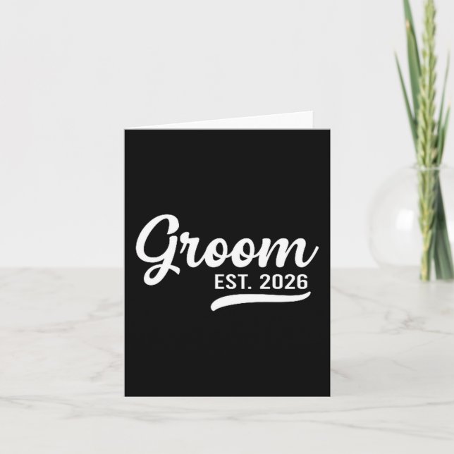 Carte Groom Est 2026 Just Married Honeymoon Wedding Groo (Devant)