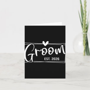 Carte Groom Est. 2026 Mari juste marié Mariage Engag