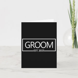 Carte Groom Est. Marr 2025 Mariage marié juste Marr