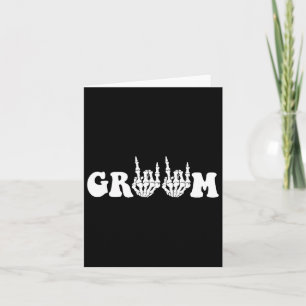 Carte Groom Skeleton gothique Halloween Mariage Bachelor