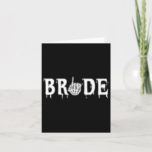 Carte Groom Skeleton main Halloween Mariage Bachelorette