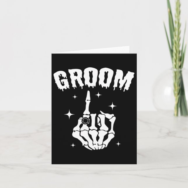 Carte Groom Skeleton Mariage Halloween Couples Matc (Devant)