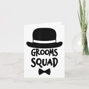 Carte Grooms Squad Shirt White pour Bachelor Party _1