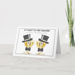 Carte Grooms Toast Champagne, Gay Homme Mariage Félicita