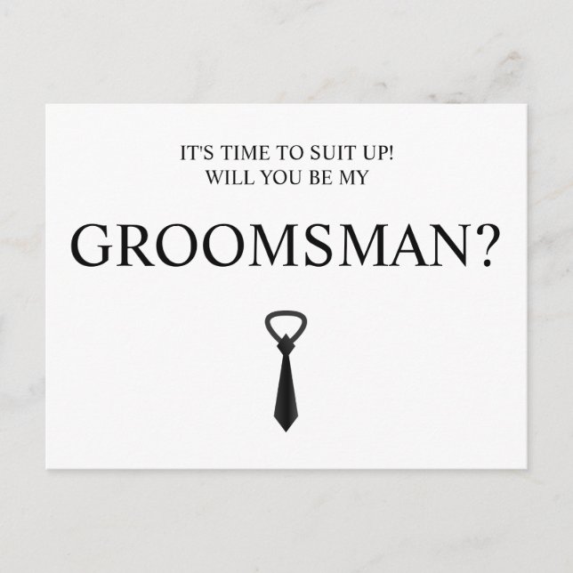 Carte Groomsman, Groomsmen & Best Man Proposition, (Devant)