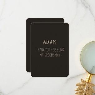 Carte Groomsman Merci