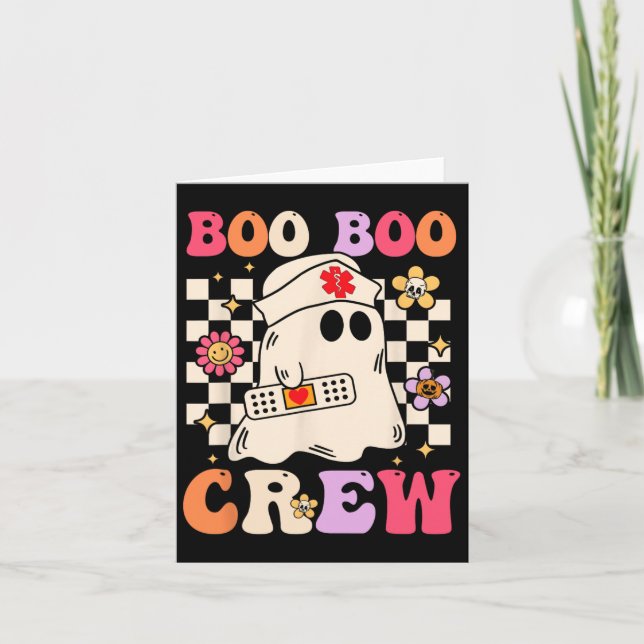 Carte Groovy Boo Boo Crew Infirmière Fantôme Paramedic D (Devant)