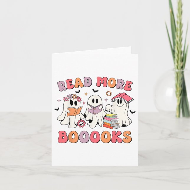 Carte Groovy Booooks Fantôme Lis Plus De Livres Prof De  (Devant)