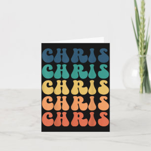 Carte Groovy Chris Nom Personnalisé Amour Chris 80s90s
