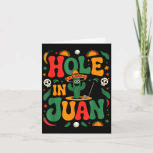 Carte Groovy cinco de mayo trou dans juan golfeur golf 5