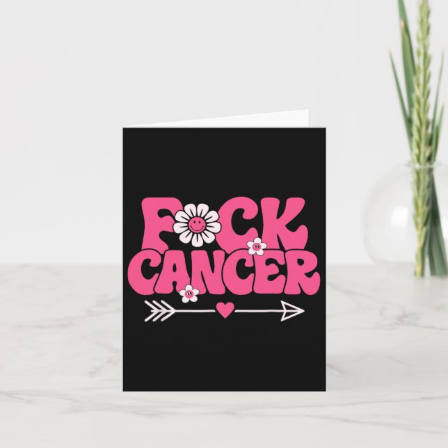 Carte Groovy Fck Cancer  (Devant)