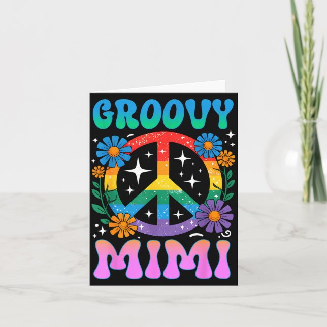 Carte Groovy Mimi Floral Hipe Funny Mother's Day Mom Wom (Devant)