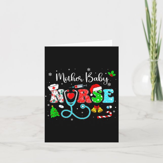 Carte Groovy Mother Baby Nurse Christmas Matching Xmas N (Devant)