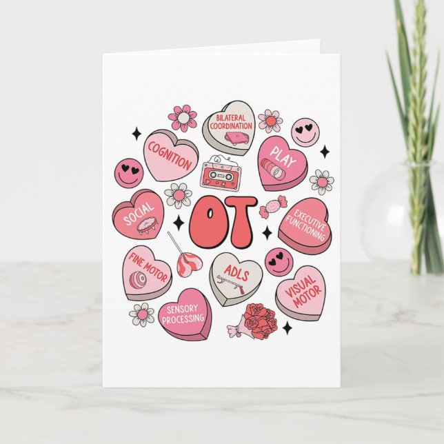Carte Groovy Occupational Therapy Valentine Ot Conversat (Devant)