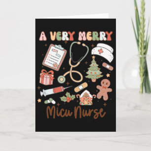 Carte Groovy Un Très Joyeux Noël Infirmière Micu Médical