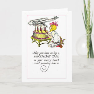 Carte Gros gâteau d'anniversaire
