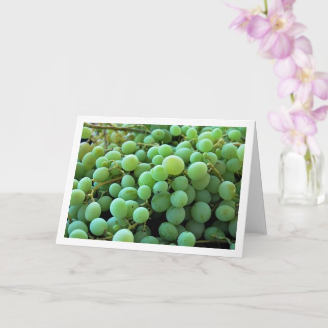 Carte Gros plan sur des raisins blancs (Orchidée)