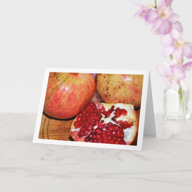 Carte Gros plan sur un fruit de grenade (Orchidée)