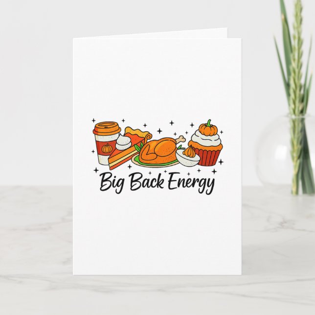 Carte Grosse énergie de Ck pour la dinde de Thanksgiving (Devant)