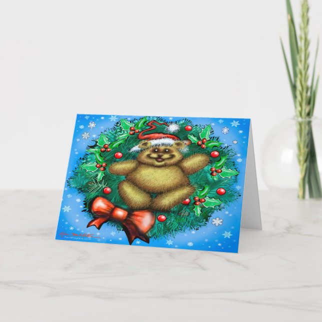 Carte Grosse ours de Noël (Devant)