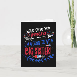 Carte Grosse Soeur Sparkler 4 juillet Grossesse Annonce