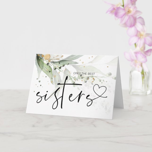 Carte Grossesse bébé Révéler cadeau à ma soeur Eucalyptu (Orchidée)