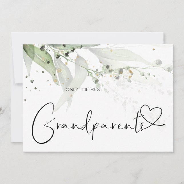 Carte Grossesse Révéler Grand Grand-Parents Nouveau bébé (Devant)