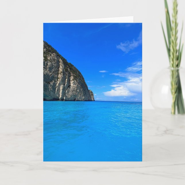 Carte Grottes bleues Zakynthos Grèce (Devant)