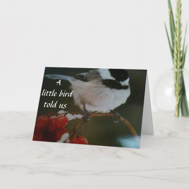 CARTE GROUP SENDS BIRD WITH BIRTHDAY WISH (Devant)