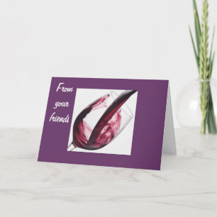 CARTE GROUPE D'ANNIVERSAIRE DE VIN