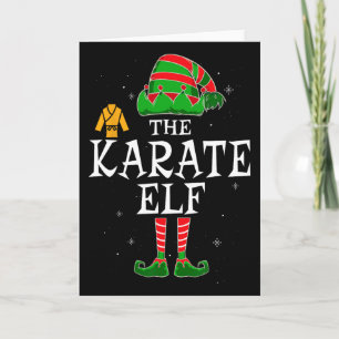 Carte Groupe de karaté Elf appariement famille Noël enfa
