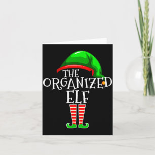 Carte Groupe de lutin organisé Noël de famille assorti
