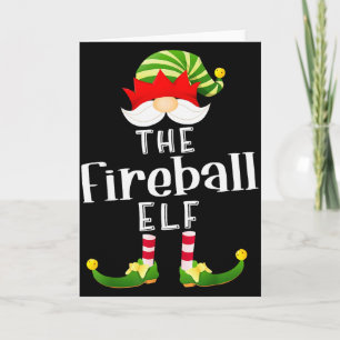 Carte Groupe de lutins de boule de feu Noël Party de pyj