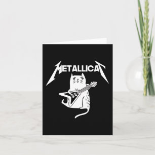 Carte Groupe de Rock Félin Cadeau de Noël Amusant Guitar