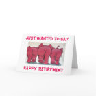 GROUPE D'ÉLÉPHANTS ROSES HEUREUX ANNIVERSAIRE À VO