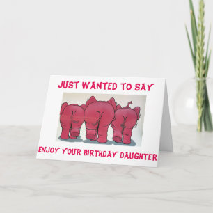 CARTE GROUPE D'ÉLÉPHANTS ROSES JEUX ANNIVERSAIRE