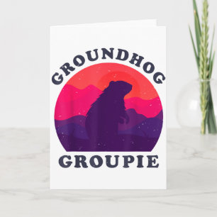 Carte Groupie de la marmotte Rétro Vintage 60s 70s 80s H